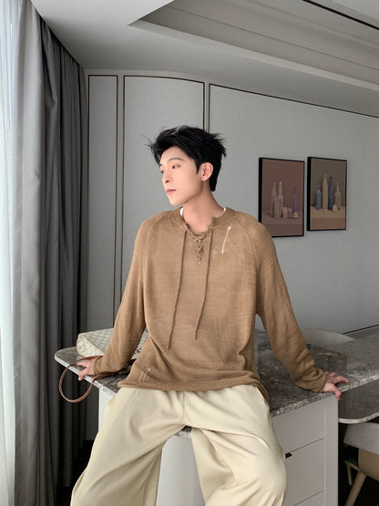 Lightweight Breathable Knit Sweater WN20471