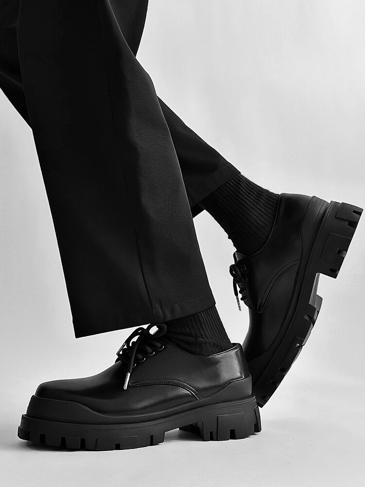 Lace Up Thick Sole Plain Shoes WN24567