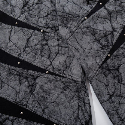 Deconstructed Irregular Wide Leg Denim Jeans WN23051