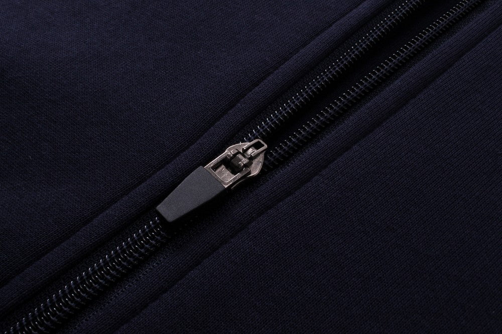 Stripe Zipper Hoodie & Wide Leg Drawstring Sweatpants Setup WN27993