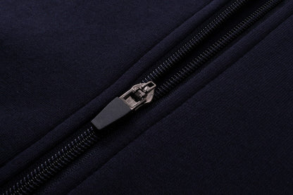 Stripe Zipper Hoodie & Wide Leg Drawstring Sweatpants Setup WN27993