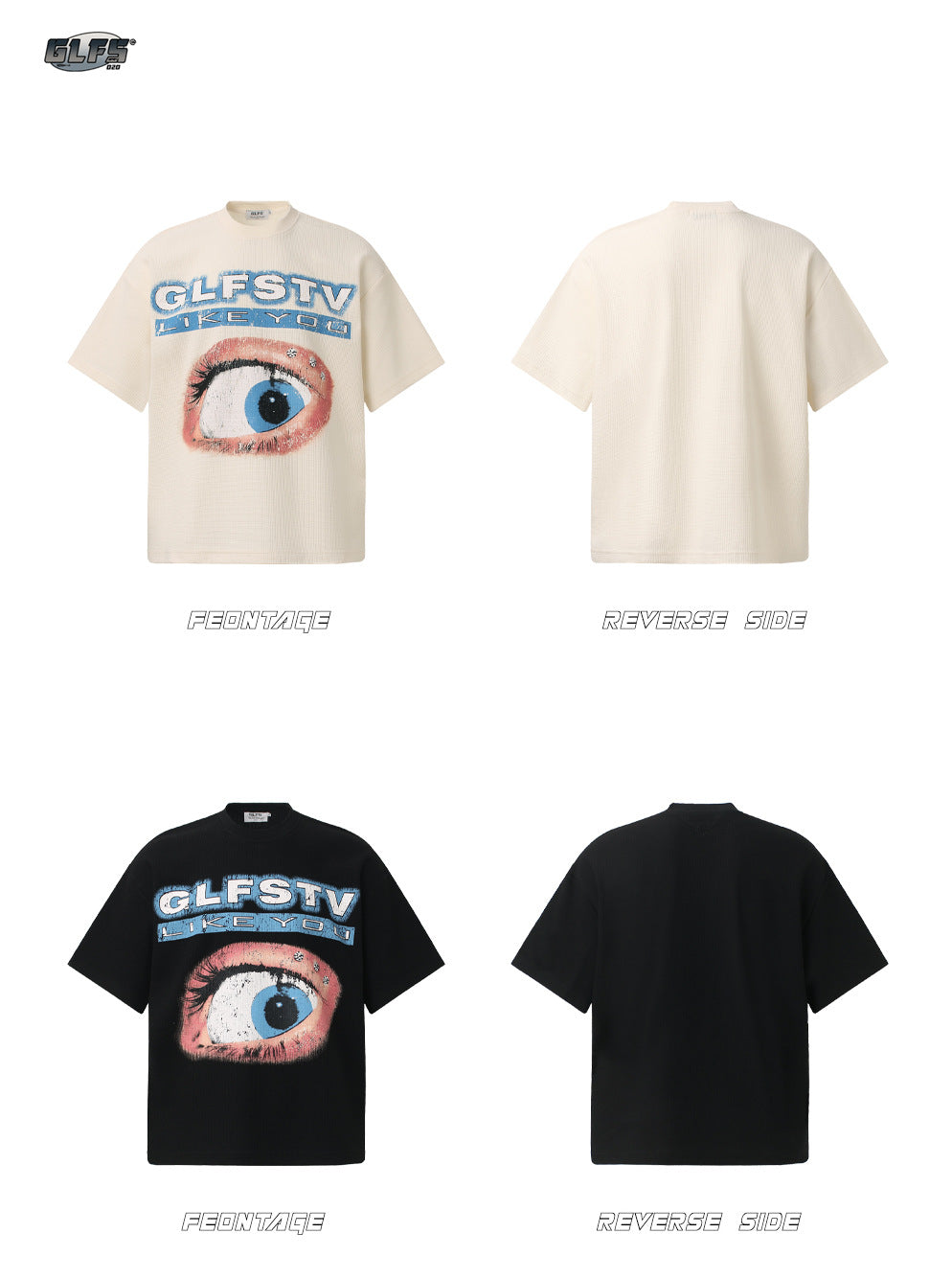 Heavyweight Waffle Eye Graphic Short Sleeve T-Shirt WN26493