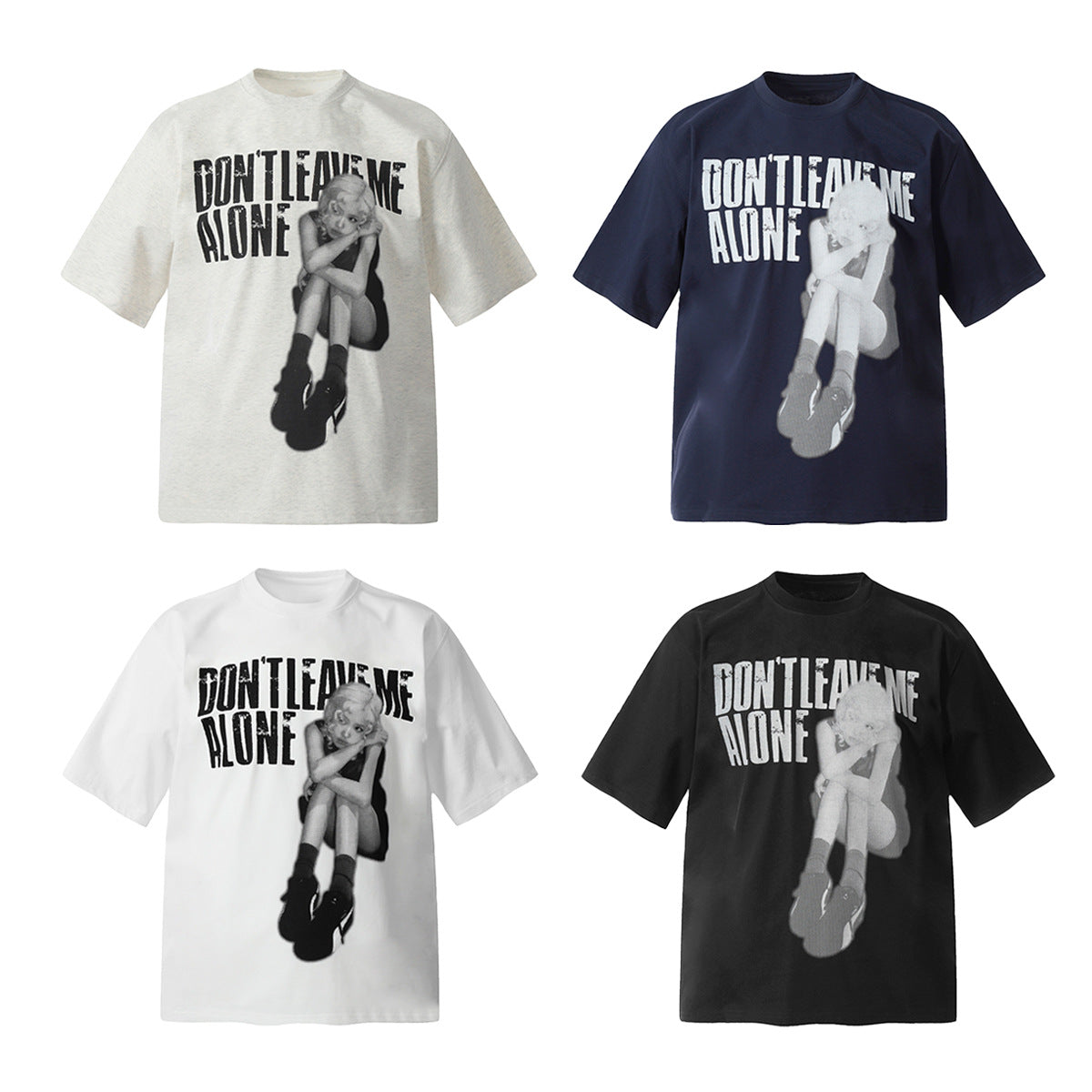 Abstract Character Print Short Sleeve T-Shirt WN25659