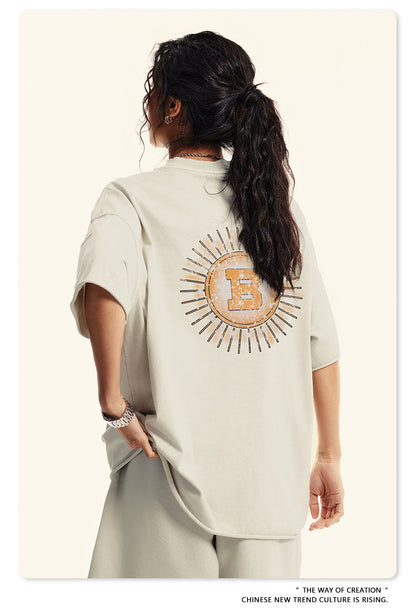 Washed Pure Cotton Short Sleeve T-Shirt WN7830