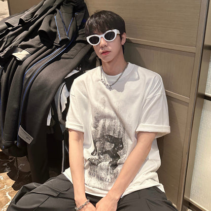 Oversize Graphic Print Short Sleeve T-Shirt WN25215