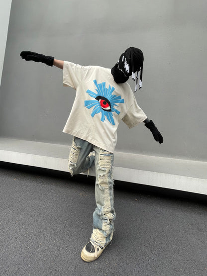 Graphic Print Oversize Short Sleeve T-Shirt WN24194