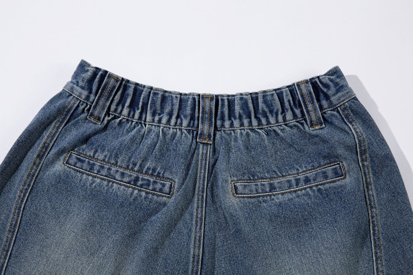 Washed Split-Design Denim Jeans WN13119