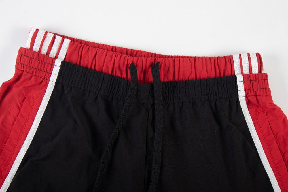 Double Waist Contrast Stripe Wide Leg Sweatpants WN28010