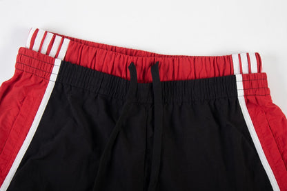 Double Waist Contrast Stripe Wide Leg Sweatpants WN28010