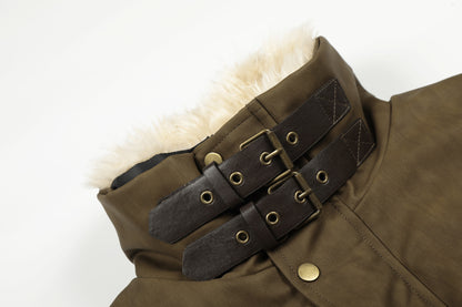 Fake Fur Collar Cropped Utility Jacket WN28023