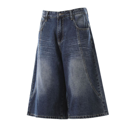 Washed Fade Cropped Denim Jeans WN25435