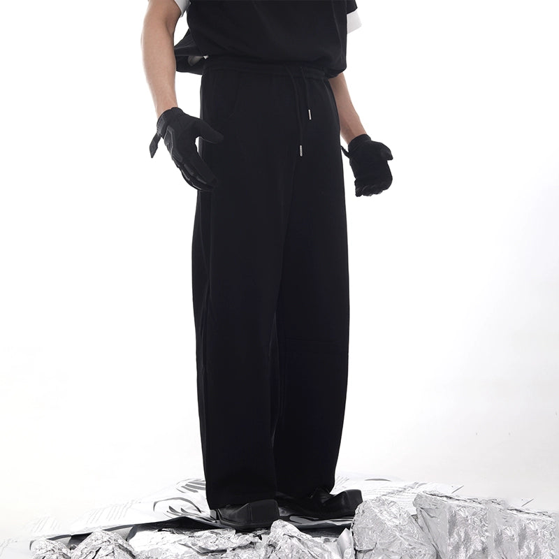 Half Zipper Stand Neck Shoulder-Pad Short Sleeve T-Shirt & Sweatpants Setup WN18620