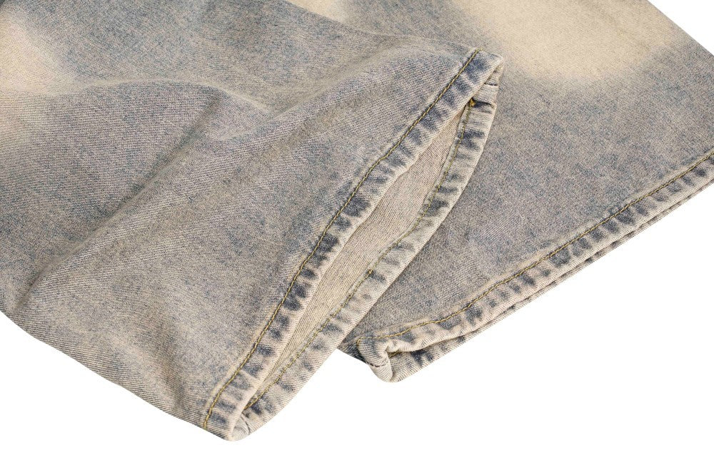 Spray Paint Gradient Wide Leg Denim Jeans WN28063