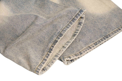 Spray Paint Gradient Wide Leg Denim Jeans WN28063