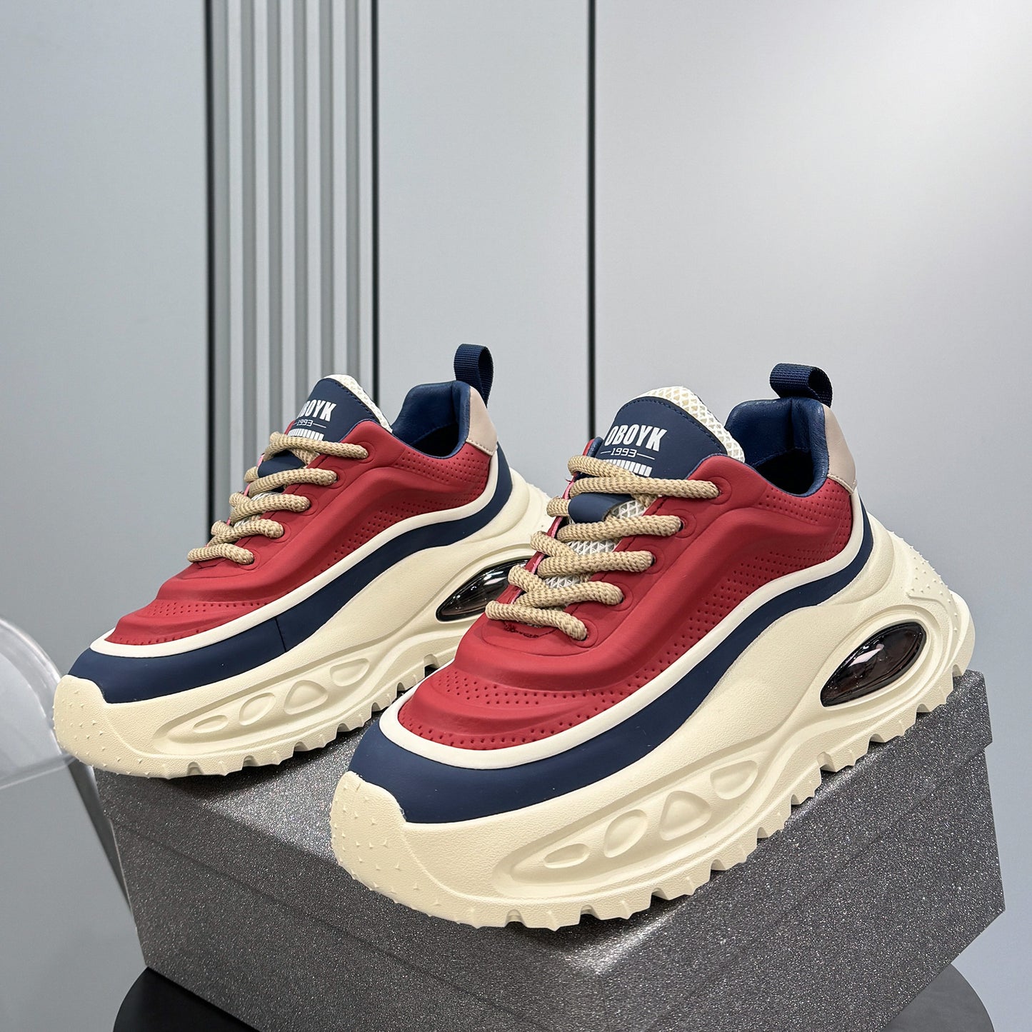 Chunky Platform Air Cushion Lace-Up Sneakers WN24852