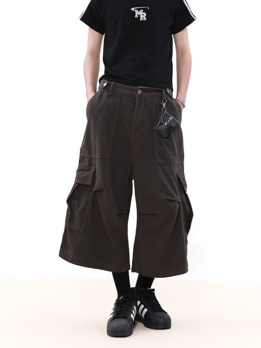 Large Pocket Ankle-length Cargo Pants WN7570