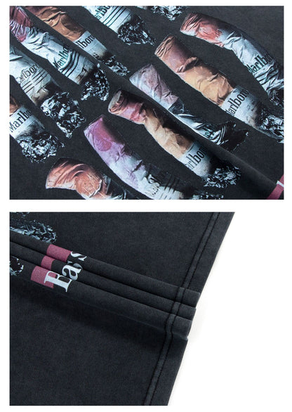 Washed Artwork Graphic Short Sleeve T-Shirt WN26275
