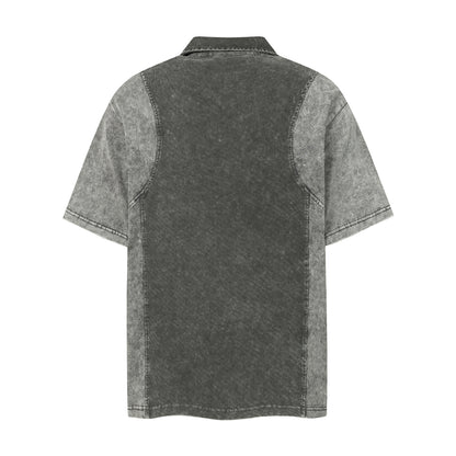 Washed Panel Short Sleeve Polo Shirt WN26783