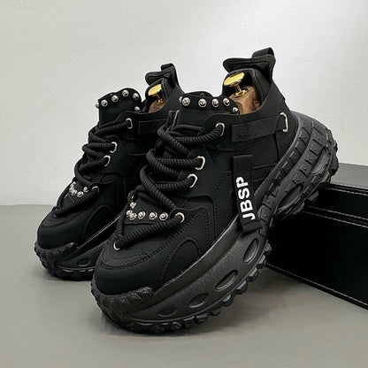 Chunky Platform Studded Lace-Up Sneaker Boots WN24821