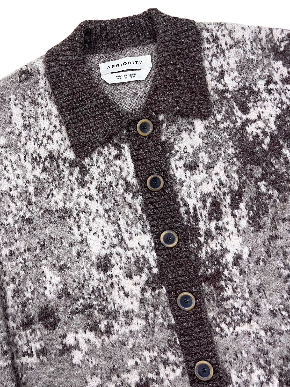 Wool Blend Jacquard Knit Cardigan WN18883