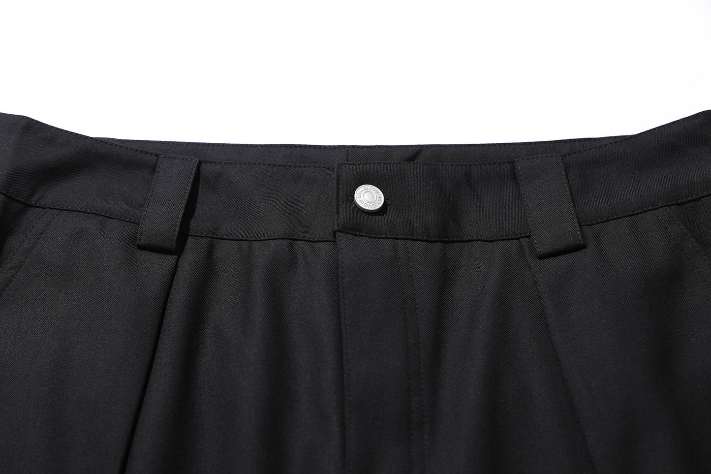 Pleats Wide Leg Curved Trousers WN26045
