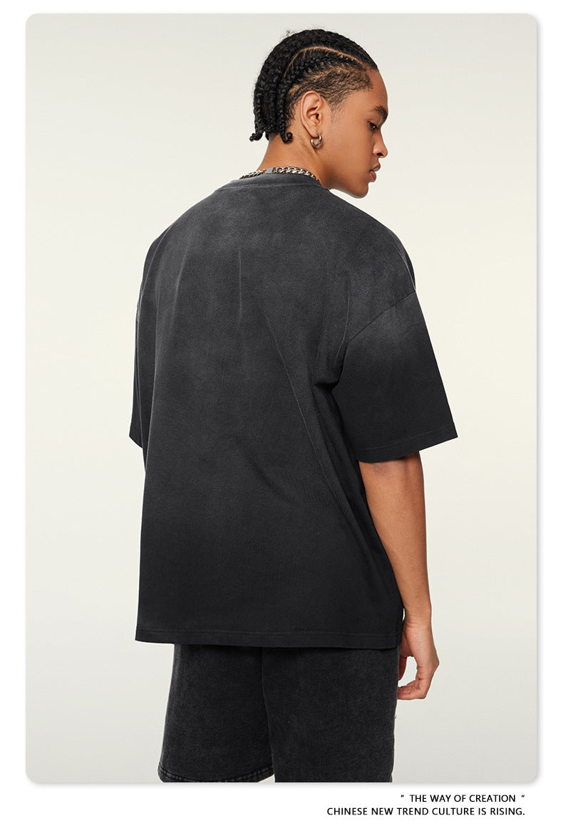 Washed Oversize Short-sleeve T-shirt WN6453