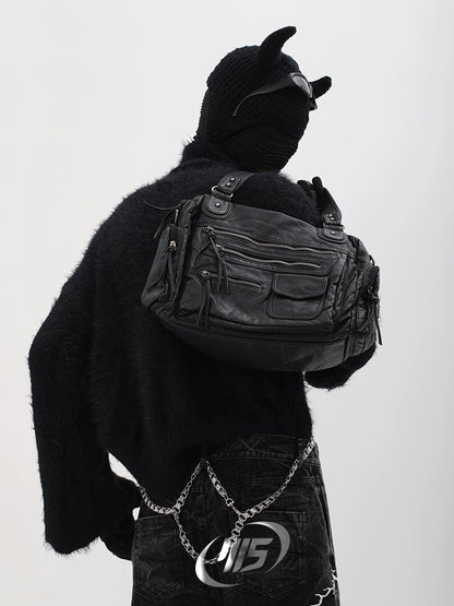 Washed Multi-Pocket Shoulder Bag WN18689