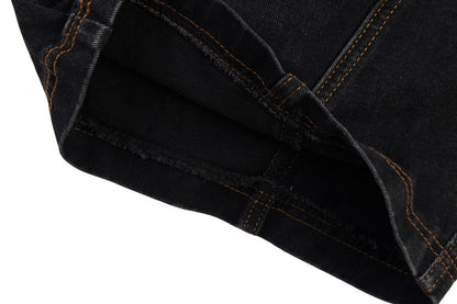 Embroidery Washed Wide Leg Denim Jeans WN28022