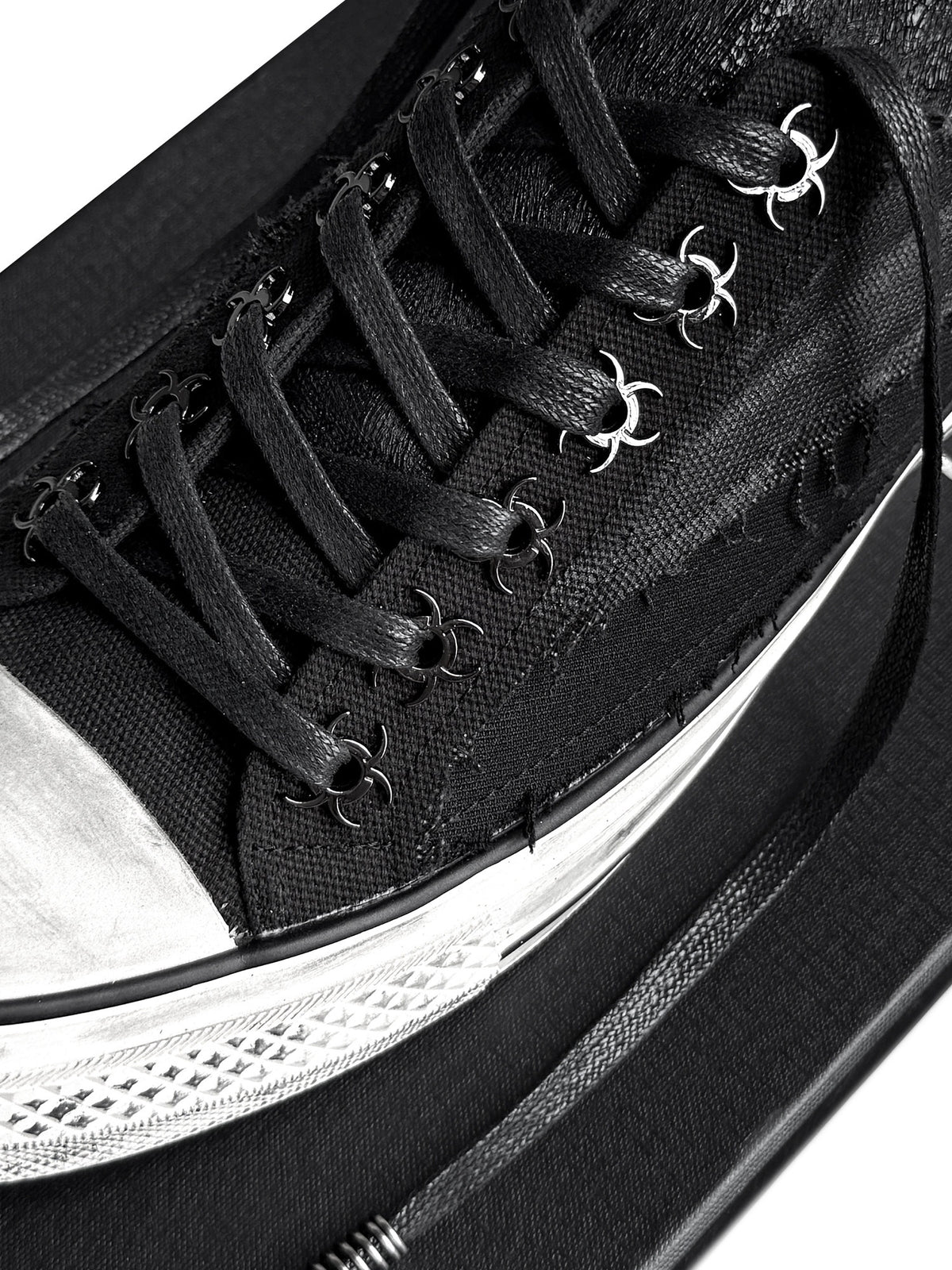 Double Tongue Spring Canvas Waxed Vulcanized Sole Sneakers WN27064