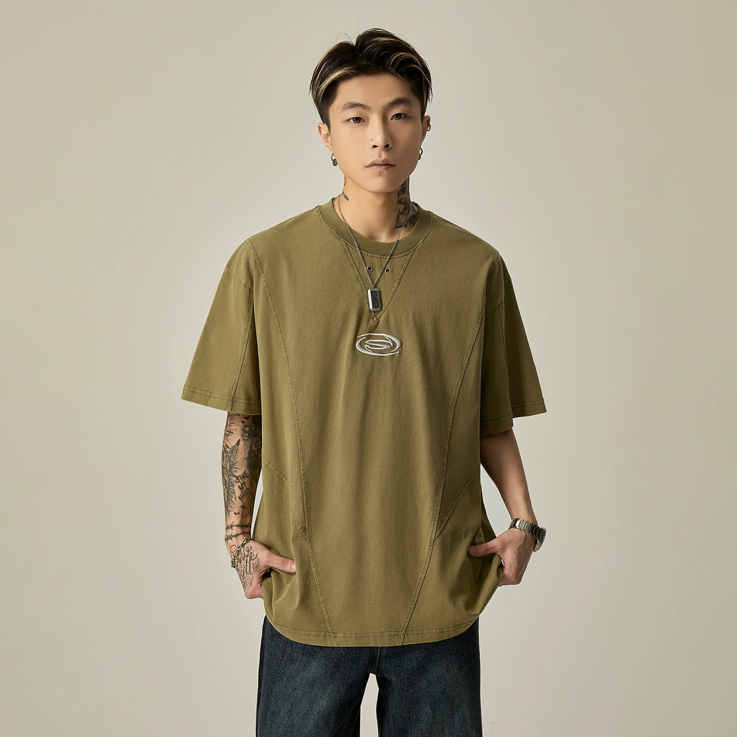 Oversize Pure Cotton Short Sleeve T-shirt WN7729