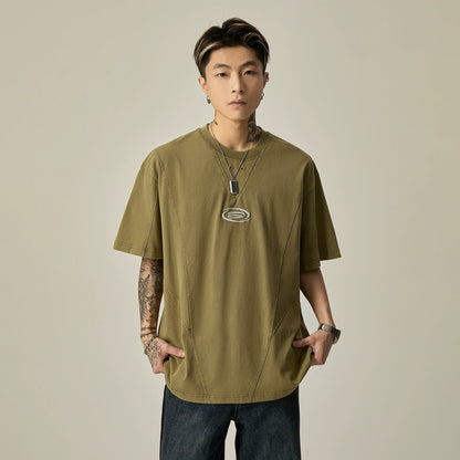 Oversize Pure Cotton Short Sleeve T-shirt WN7729