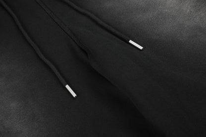 Washed Drawstring Half Sweatpants WN25498
