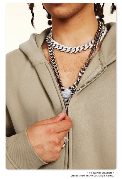 Oversize Zipper Hoodie & Pants Setup WN9959