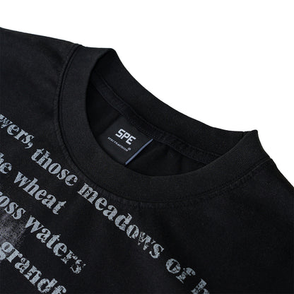 Washed Letter Print Short Sleeve T-Shirt WN25772