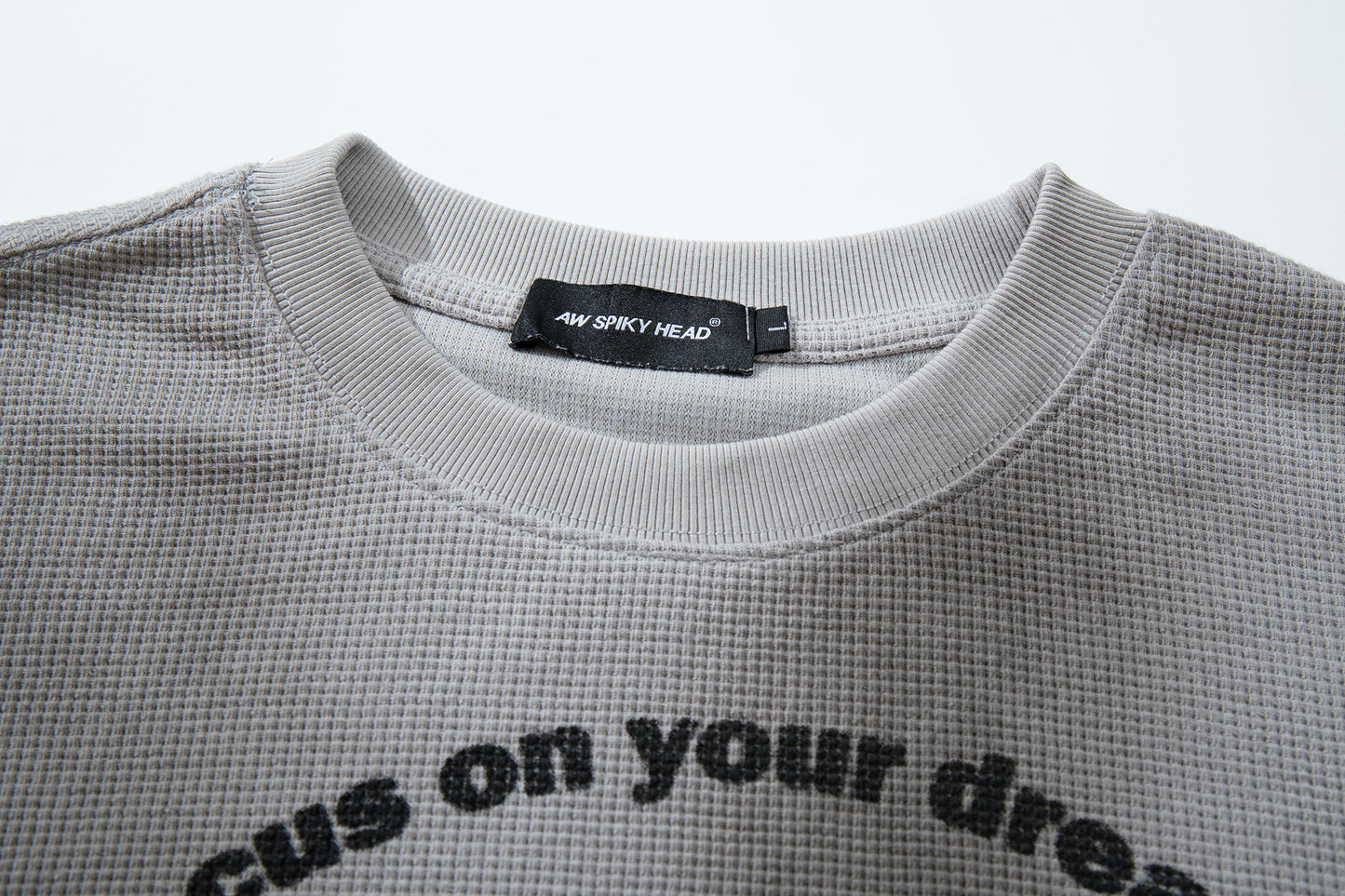 Waffle Figure Graphic Letter Print Short Sleeve T-Shirt WN25484