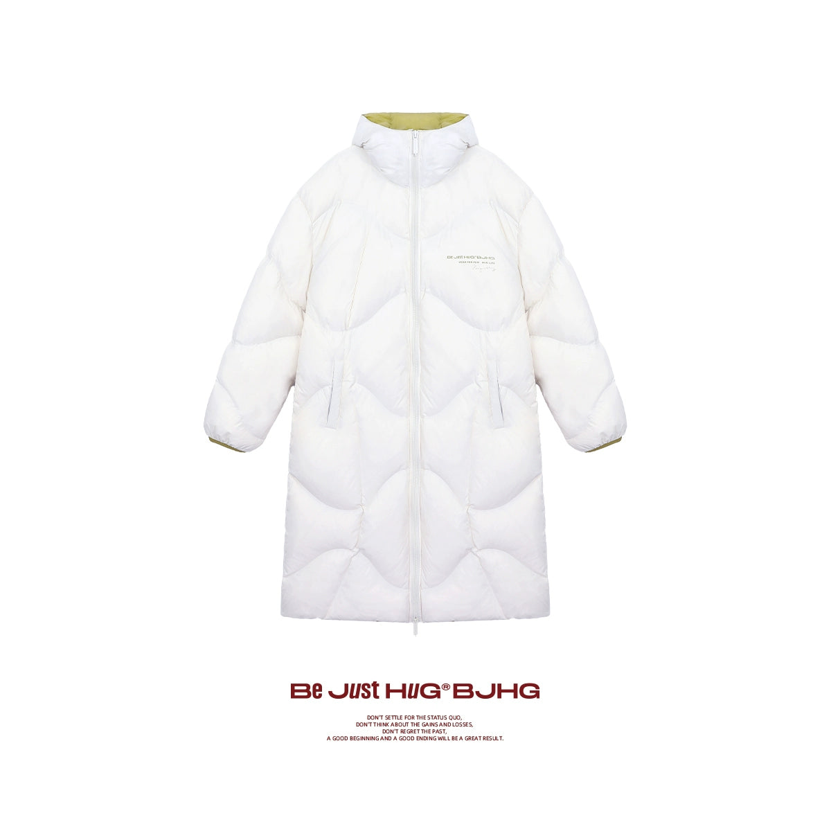 Loose Fit White Duck Down Long Coat WN9812