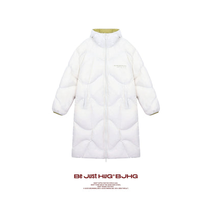 Loose Fit White Duck Down Long Coat WN9812