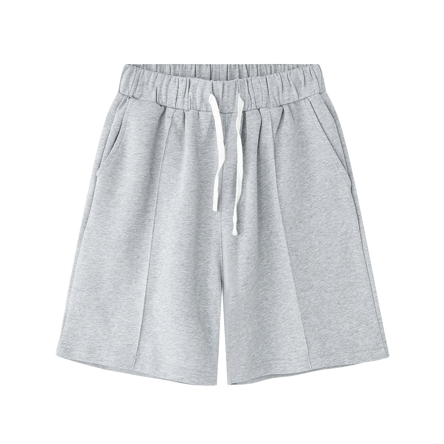 Half Zip Open Collar Short Sleeve T-Shirt & Half Pants Setup WN24906