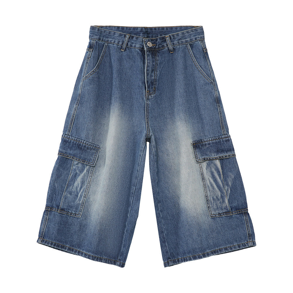 Cargo Cropped Denim Jeans WN24972