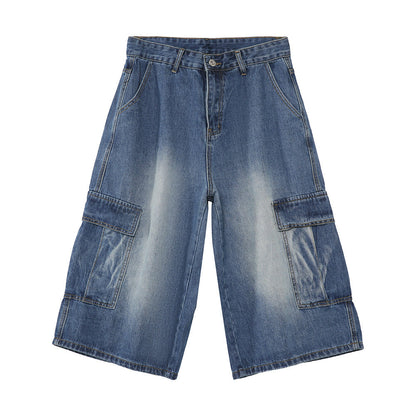 Cargo Cropped Denim Jeans WN24972