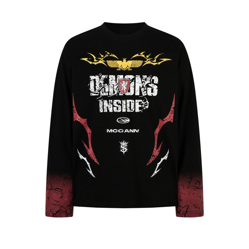 Dark Style Design Long Sleeve T-Shirt WN24272