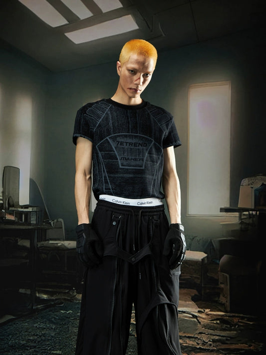 Graphic Letter Print Mini T-shirt WN18471