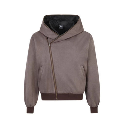 Symmetric Cropped Zipper Hoodie WN28034