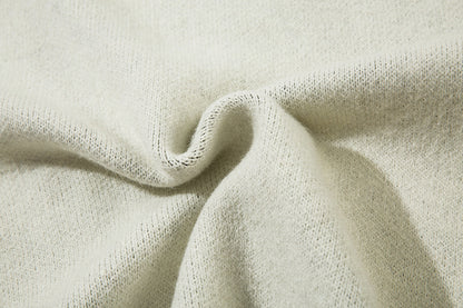 Jacquard Zipper Detail Knit Sweater WN11451