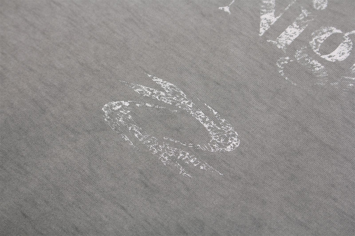 Washed Faded Letter Print Heavyweight Short Sleeve T-Shirt WN26869