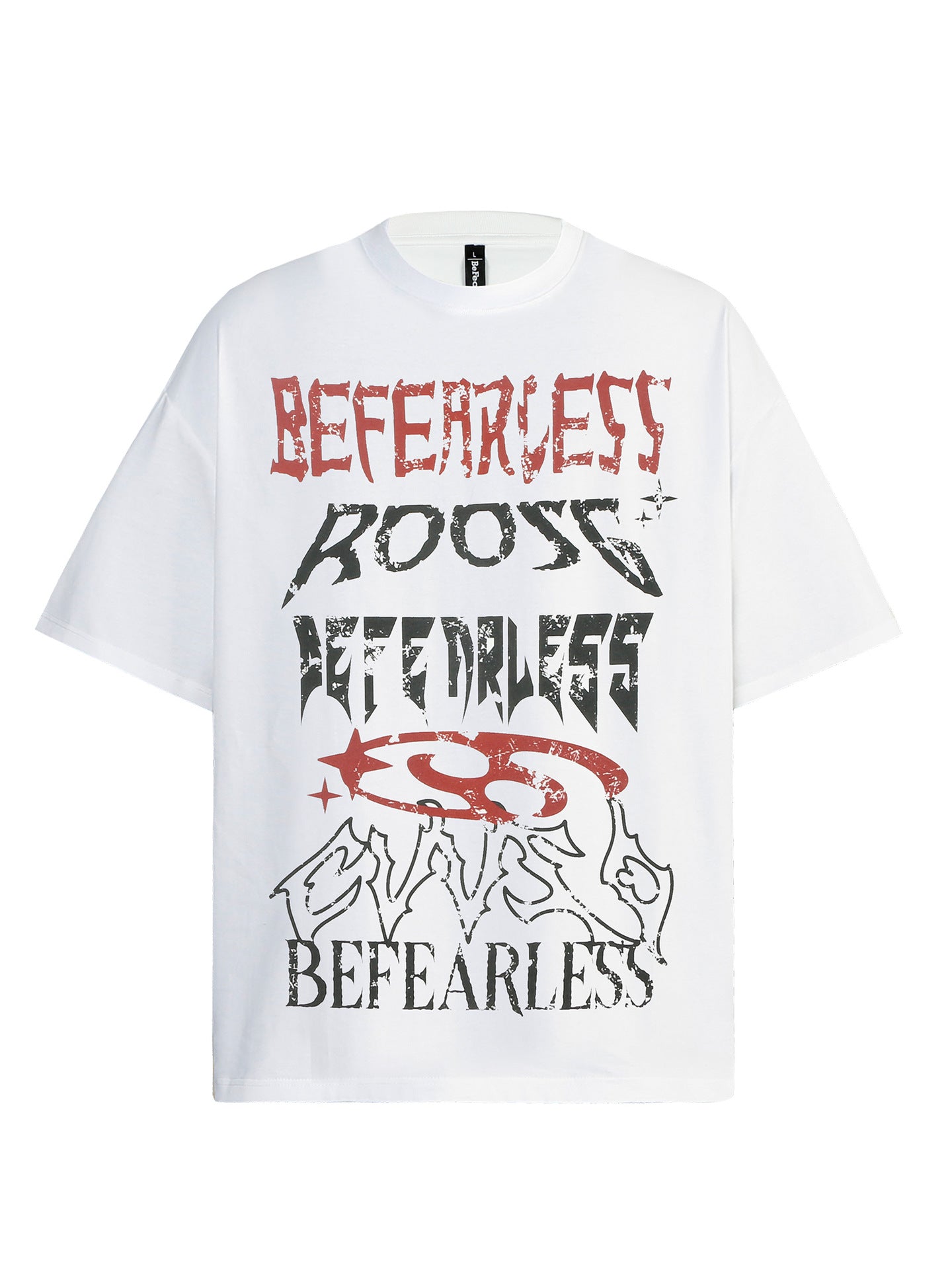 Washed Letter Print Oversize Short Sleeve T-Shirt WN26401