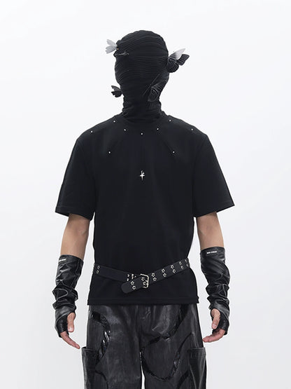 Studs Design Short Sleeve T-Shirt WN18680