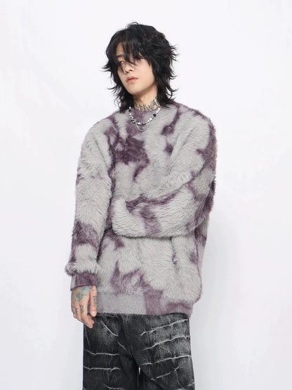 Oversize Shaggy Knit Sweater WN10928