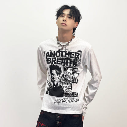 Rock Portrait Washed Long Sleeve T-Shirt WN24260