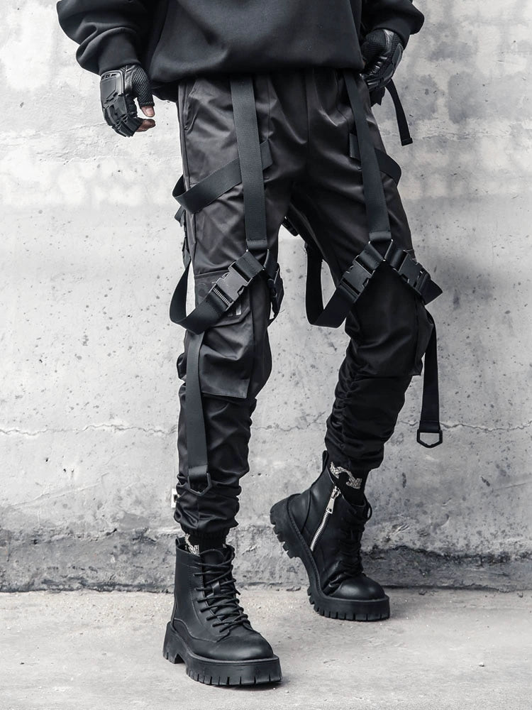 Strap Cuffed Cargo Straight Pants WN22301